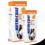 NUTRI-COAT Has Fatty Acids, Vitamins and Minerals Supplement with Vitamins White and Orange Liquid
