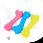 Bone Shaped Soft Rubber Pet Dog Chew Toy