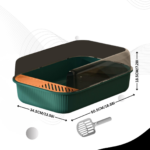 Semi-enclosed Sifting Litter Box