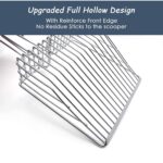 Stainless Steel Catlitter Scoop with Long Handle and Hook Holder