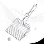 Stainless Steel Catlitter Scoop with Long Handle and Hook Holder