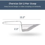 Stainless Steel Catlitter Scoop with Long Handle and Hook Holder